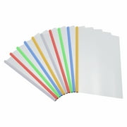 Uxcell Clear Report Covers with Sliding Bar, 10mm 75 Sheets Capacity, 5 Color, 100Pack
