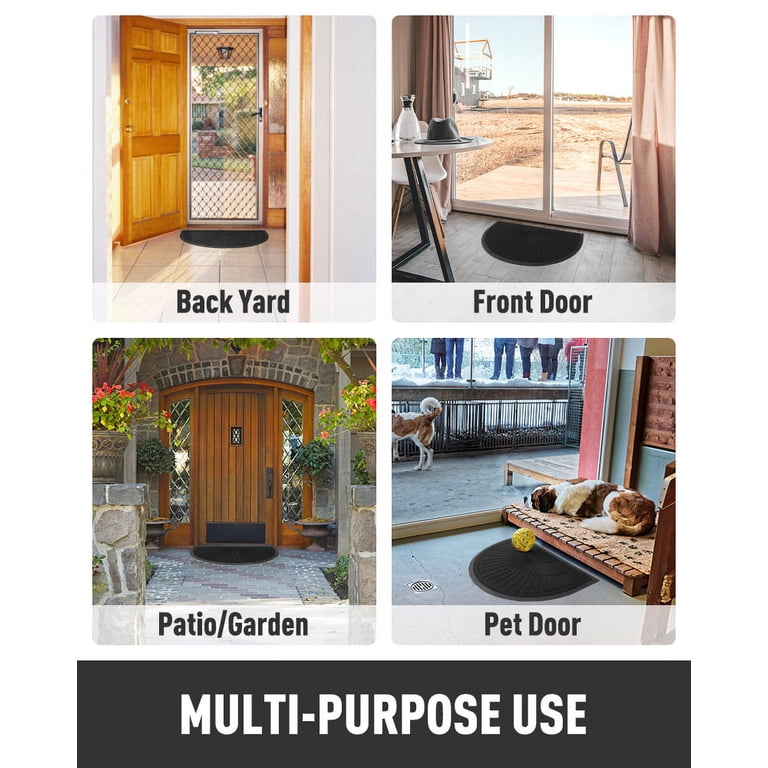 VUNATE Non-Slip Rubber Doormat, 17"x30", Black photo 8