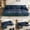 Blue, variant on 110" U Shaped Couch,Sleeper Sectional Sofa, Convertible Cloud Sofa with Pull Out Bed,Modular Couch with Double Storage Chaise, Small Desktop,USB (Corduroy,Grey)