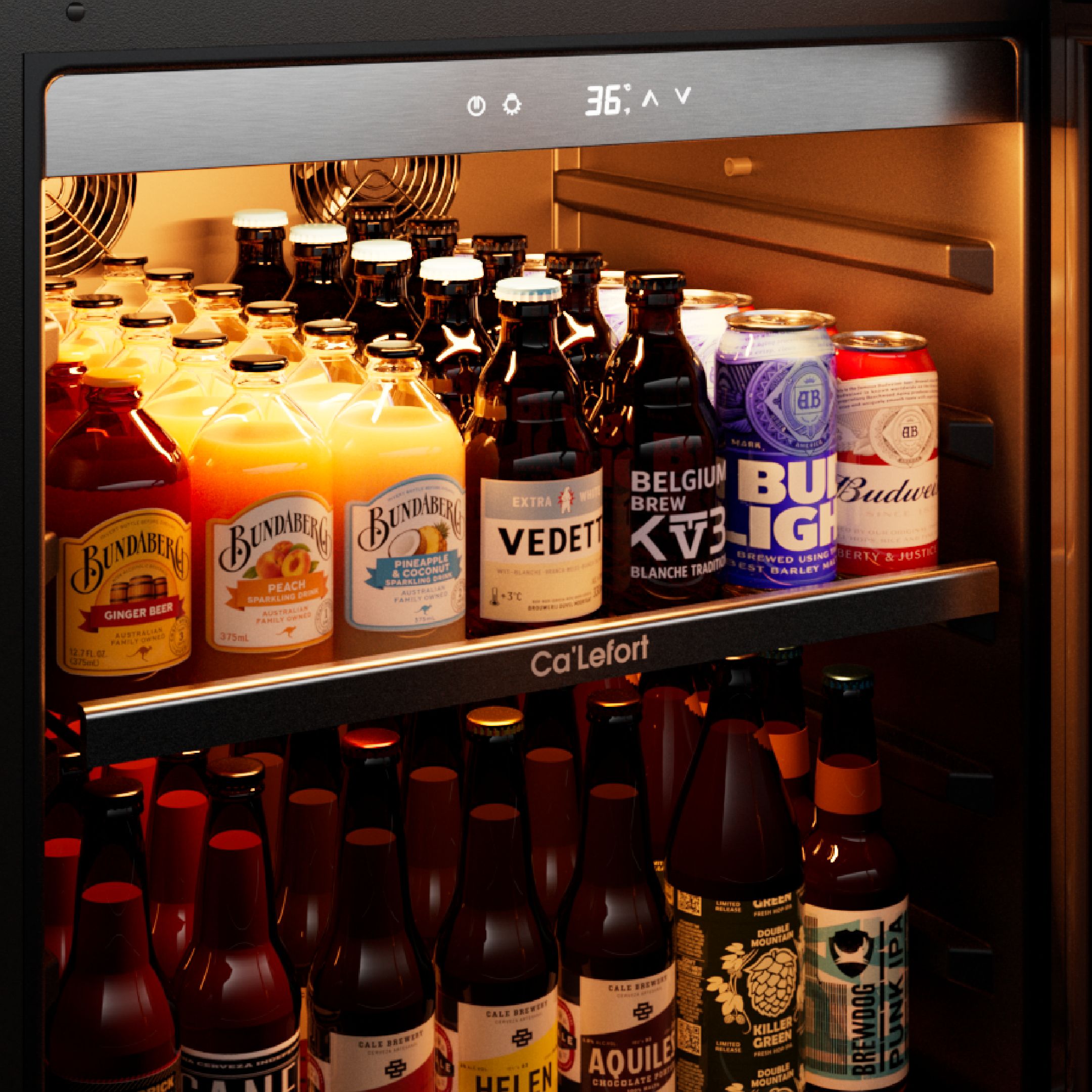 Calefort 328 Cans Beverage Refrigerators,Freestanding or Built-In Beverage Cooler with Glass Door for Home,Bar,Office