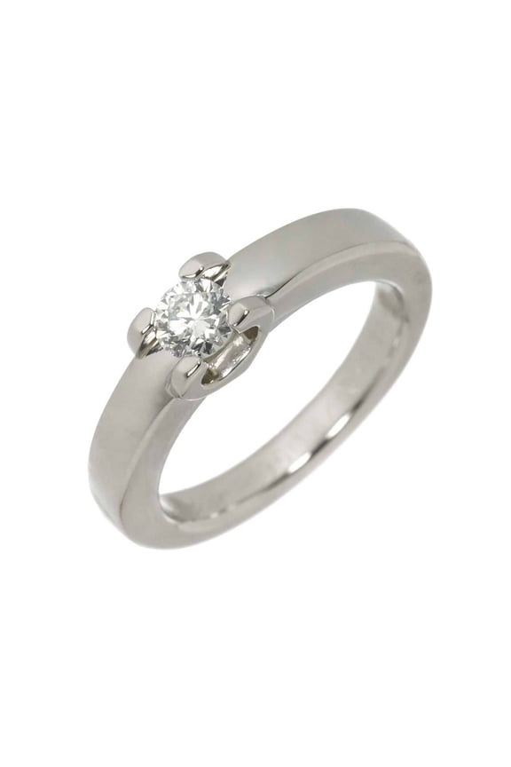 Pre-Owned Cartier C de Solitaire Diamond Ring, 0.23ct E VVS1, Size 47, Platinum.