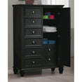 thumbnail image 3 of Sandy Beach Door Chest with Concealed Storage Black, 3 of 6