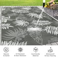 thumbnail image 5 of Aonewoe Outdoor Plastic Straw Rug 5x8 Waterproof Patio Rug Reversible Indoor Outdoor Rugs Outside Carpet for RV, Picnic, Backyard, Deck, Balcony, Porch, Beach, Gray & White, 5 of 9