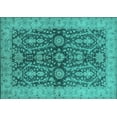 thumbnail image 1 of Ahgly Company Indoor Rectangle Oriental Turquoise Blue Industrial Area Rugs, 2' x 3', 1 of 4