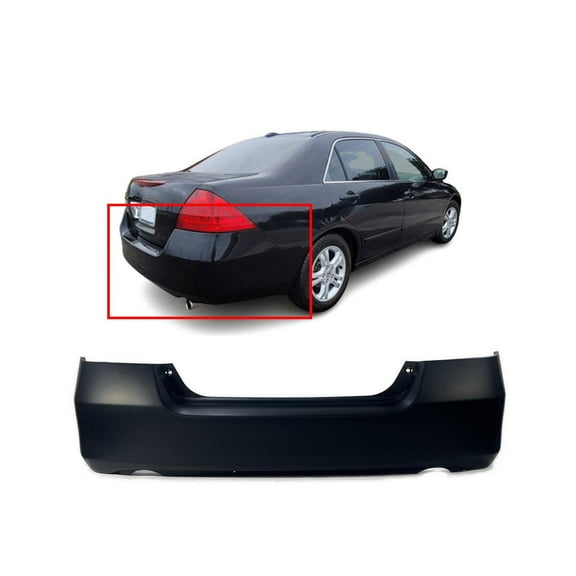 DCP Primed Rear Bumper Cover For 2006-2007 Honda Accord Sedan Hybrid HO1100233