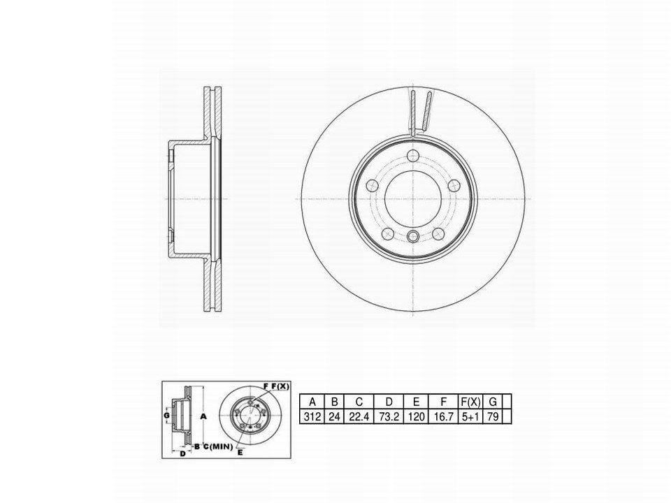 Winstop Brake Rotor, Front WS249641, BMW 328i 2016-2012