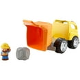 thumbnail image 3 of Fisher-Price Little People Dump Truck with Sounds and Construction Worker Figure, 3 of 6