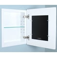 thumbnail image 2 of 11x14 Portrait Contemporary White Mirrored Medicine Cabinet by Fox Hollow Furnishings, 2 of 2