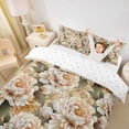 thumbnail image 2 of Erosebridal Chic Peony Flower Queen Duvet Cover Set for Girls, Vintage Floral Bedding, Reversible, 3pcs 1 Duvet Cover and 2 Pillowcases, No Comforter, 2 of 6