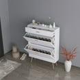 thumbnail image 6 of AsterOutdoor Shoe Cabinet MDF 9.45×31.5×43.7 White, 6 of 10