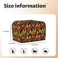 thumbnail image 2 of Rateoe Autumn With Leaves Pattern Toaster Covers 2 Slice Wide Slot,Bread Machine Cover,Bread Dust Cover & Fingerprint Protection,Appliance Covers, 2 of 7