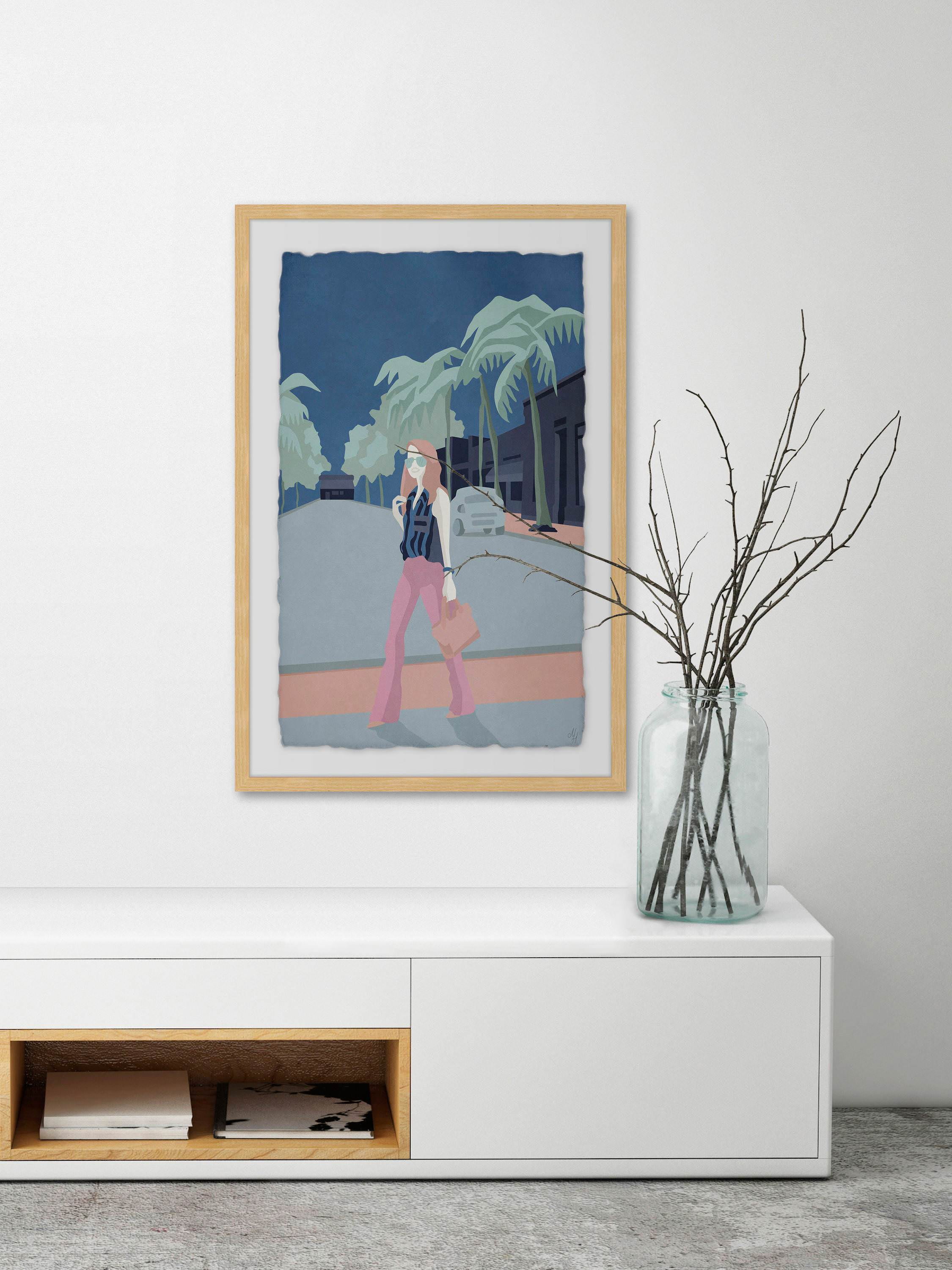 Palm Fashion Framed Painting Print