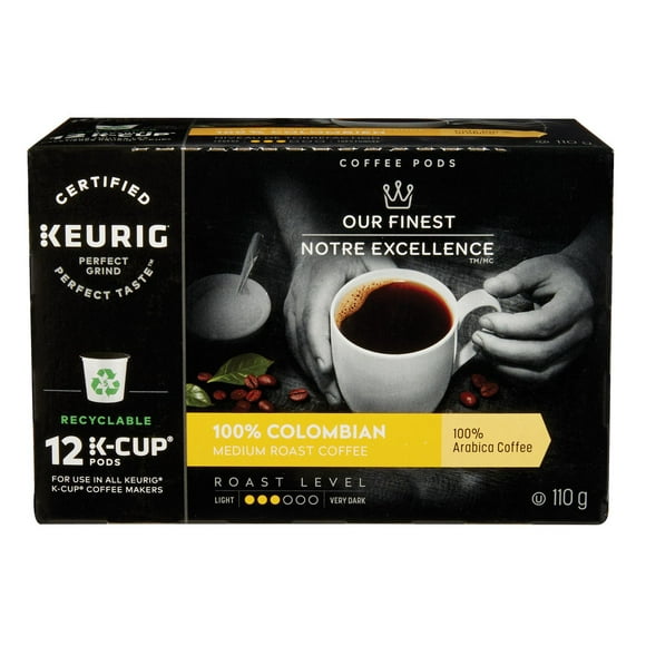 Café de torréfaction moyenne Notre Excellence à 100 % Colombien