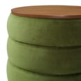 thumbnail image 5 of Ottoman Accent Chair, Green, Velvet, Living Kitchen Cafe Bistro Hospitality Restaurant, Modern Contemporary Boutique HB36660, 5 of 9