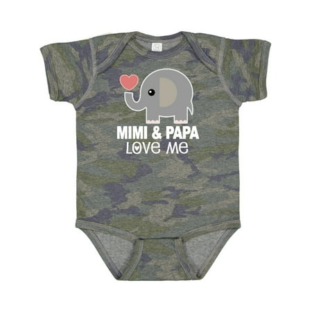 

Inktastic Mimi and Papa Love Me Grandkids Gift Baby Boy or Baby Girl Bodysuit