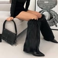thumbnail image 2 of Faux Fur Fuzzy Leg Warmers for Women Grils, Soft Furry Winter Boot Cuff Wrist Covers Boots Sleeves, 2 of 7
