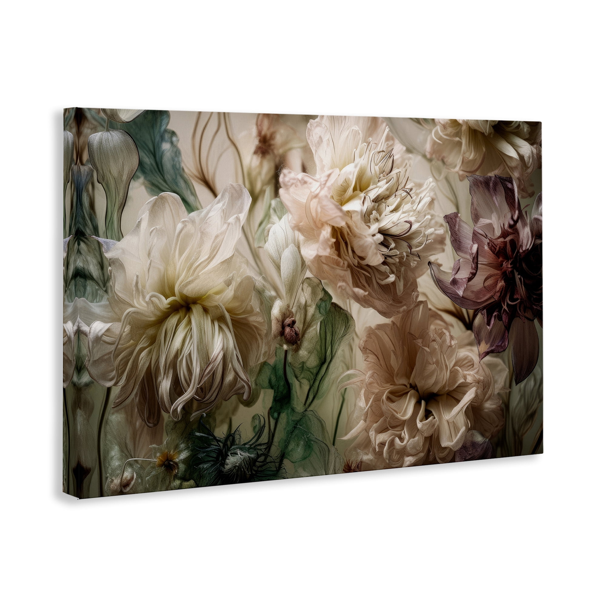 Stupell Industries Blush Toned Flowers Plants & Flowers Painting Wrapped Canvas Art Print Wall Art, 30 x 20