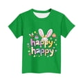 thumbnail image 5 of Manga Corta Crop Top para Niños Pascua Impresa Cuello Redondo Casual Tee 3-14 Años, 5 of 5