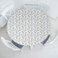 thumbnail image 3 of Ambesonne Bicycle Fitted Round Tablecloth, Abstract Plain Design, 36"- 40" Diameter, Multicolor, 3 of 5