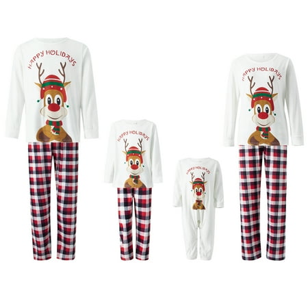 

Dewadbow Family Christmas Pajamas Set Xmas Pjs Matching Pyjamas Adult Kids Xmas Sleepwear