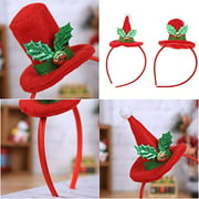 2 Pack Cute Chritmas Hat Headband Xmas Headwear Party Hairband for Christmas Decoration Kids Gifts New Year Supplies