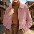 thumbnail image 2 of WAGUTH Vintage Faux Suede Cropped Jackets for Women Long Sleeve Lapel Zip Up Casual Short Jacket Elegant Fall Street Outerwear, 2 of 8