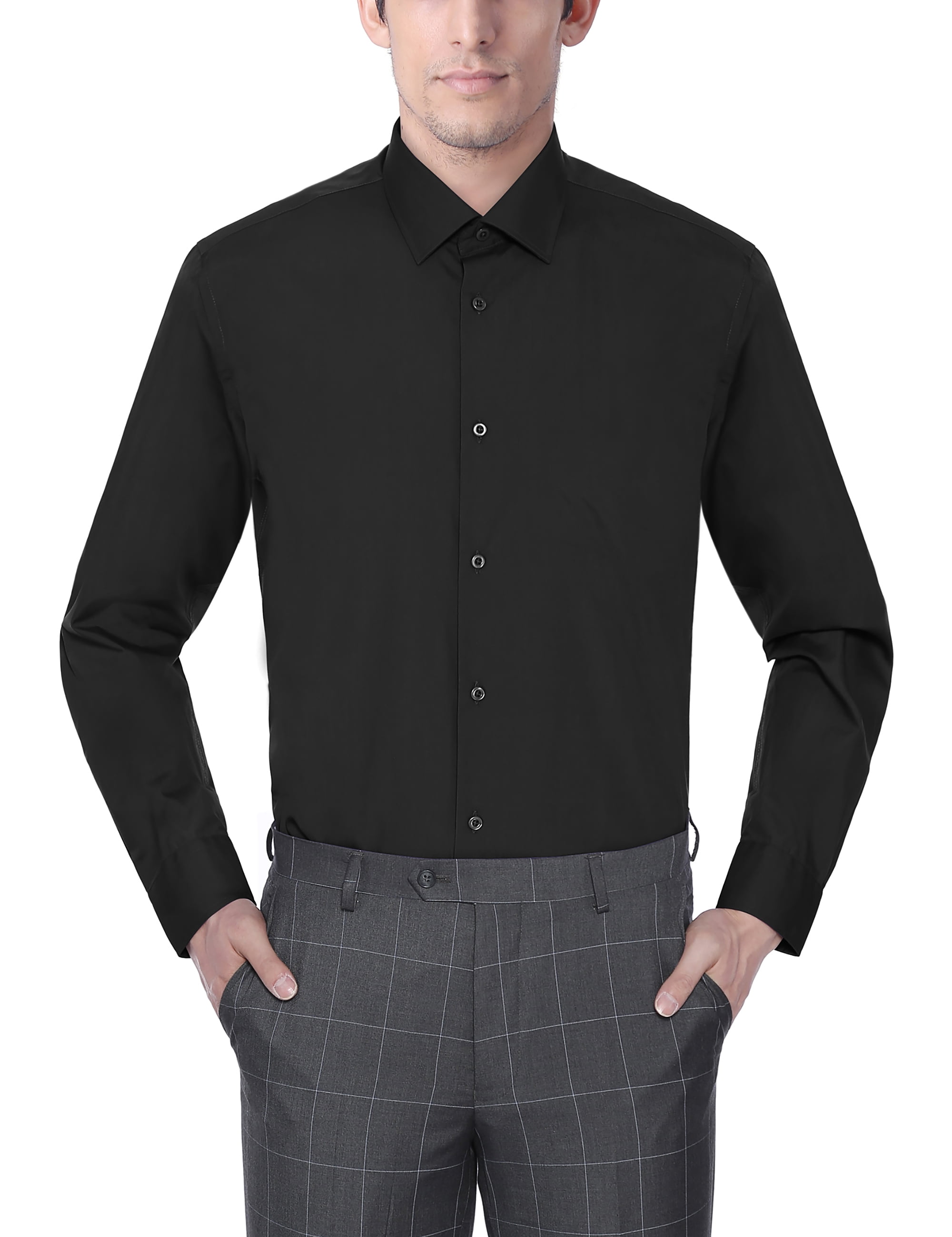 Men's Solid Classic/RegularFit Spread Collar Dress Shirt Walmart Canada