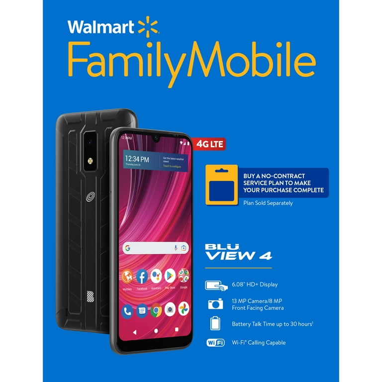 Walmart Family Mobile Nokia C100, 32GB, Blue- Prepaid Smartphone [Locked to  Walmart Family Mobile]