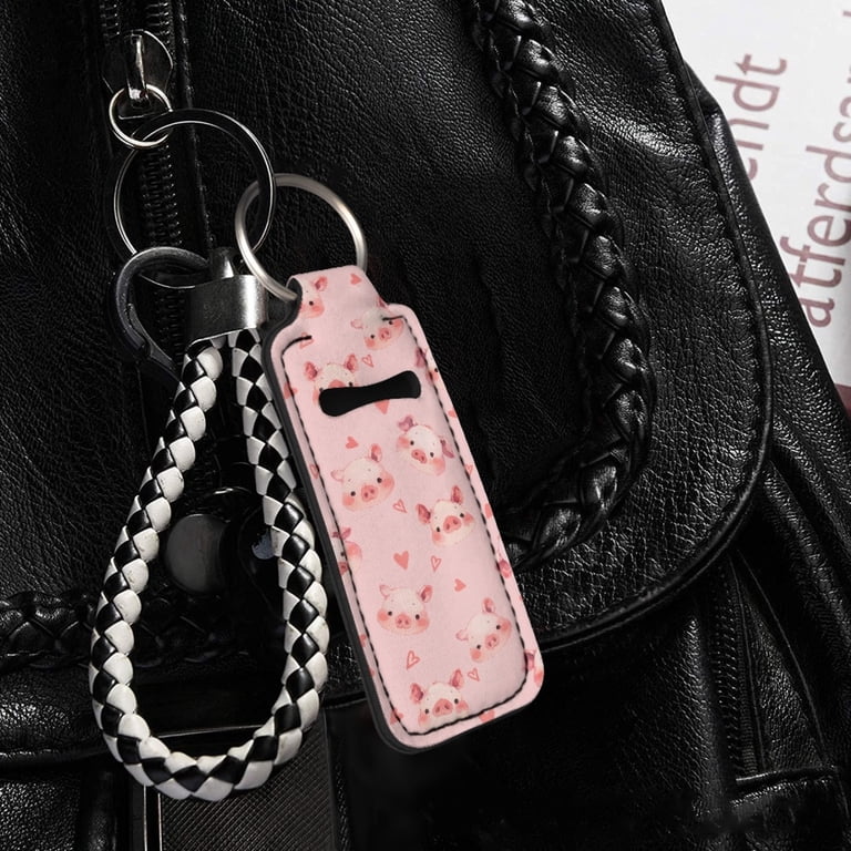 Cute Chapstick Holder Keychain For Women - 3 Pack Lip Balm & Gloss Holder, Purse & Keychain Clip Accessory