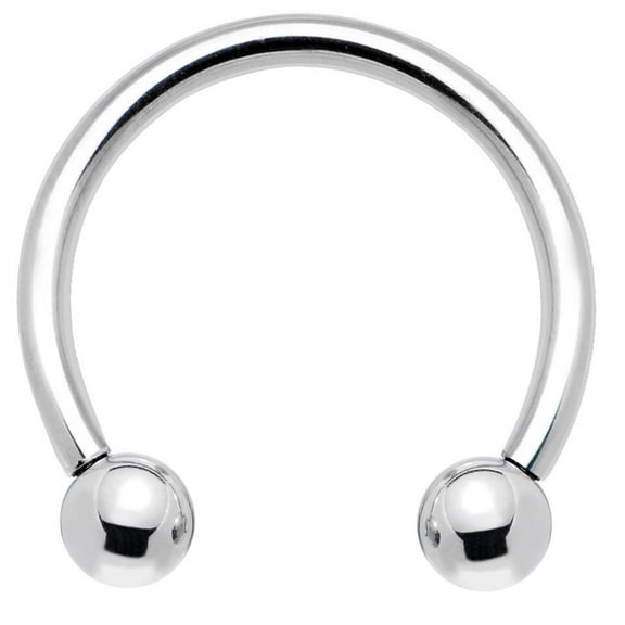 BodyJewelryOnline Eyebrow Lip Nipple Piercing Horseshoe Ring Surgical Steel with Ball Bead Men Women