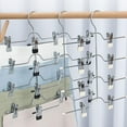 thumbnail image 4 of 4-Tier Skirt Hangers with Clips Pant Hangers Space Saving Mul, 4 of 8