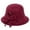 Wine, variant on PMVFHDE Unisex Fall Winter Fashion Dome British Top Hat Casual Round Cap With Bow Beach Hats For Women