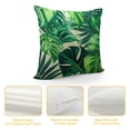 thumbnail image 4 of Nawypu  Spring Summer Tropical Green Leaf Throw Pillow Covers Vintage Palm Banana Leaves Pillowcases Hidden Zipper Home Sofa Cushion Decorative Pillowcase (PB-Green), 4 of 5