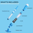 thumbnail image 3 of Cordless Handheld Pool Vacuum Cleaner Rechargeable, IPX8 Waterproof 100min Run Time, 3 Replace Heads for Sand Debris, No Hoses, Wheeled Design, 3 of 7