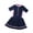 Navy, variant on Xfvqtps Toddler Child Girls One Piece Swimsuit with Shorts Front Zipper Skirt Hemt Short Sleeve Sun Protection Simple Beach Rash Guard Summer Swim Shirts Bathing Suit 2-9 Years Navy