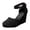 Black, variant on Rokment Women's Wedge High Heels Dress Shoes Stylish Casual Suede Pointed Toe Ankle Strap Business Office Formal Closed Toe Dressy Sandals Beige Size 6