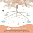 thumbnail image 6 of 6FT Artificial Christmas Tree with 300 LED Lights and 600 Bendable Branches, Xmas Tree with Foldable Metal Stand for Holiday Decoration, Pink, 6 of 7
