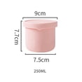 thumbnail image 3 of Caja de silicona dura para almuerzo, contenedor portátil para ensalada con tapa. Rosa 250ml, 3 of 4