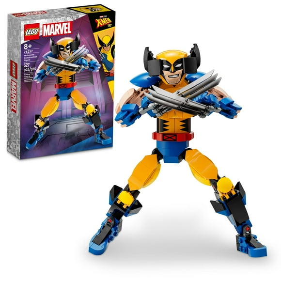 LEGO Marvel Wolverine Construction Figure 76257 Buildable Marvel Action Figure, Fully Jointed Marvel Collectible with 6 Claw Elements for Play and Display, X-Men Super H