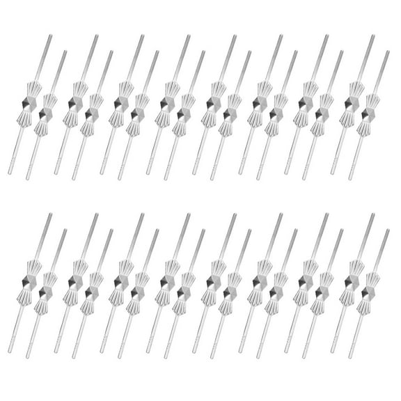 Raindrops 200pcs Crystal Bow Tie Clips 40mm Metal Butterfly Fasteners for DIY Crafting Chandelier Crystals Chrome Bow Tie Accessories