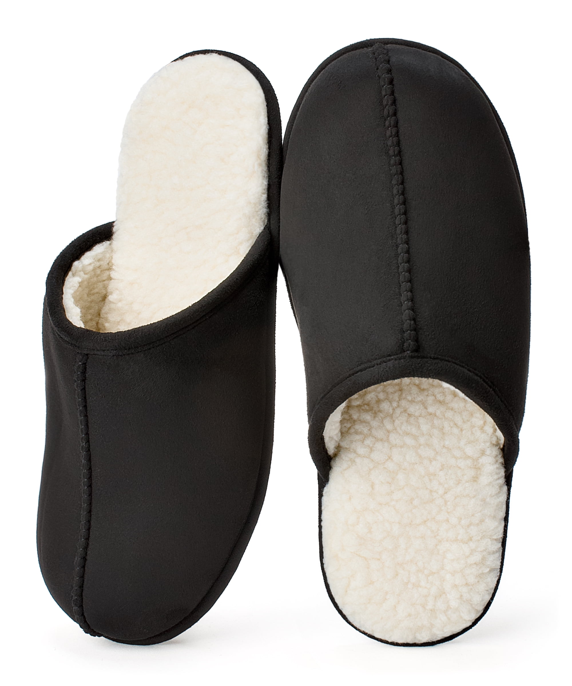 LongBay Men's Cozy Moccasin Slippers Loafer House Shoes with