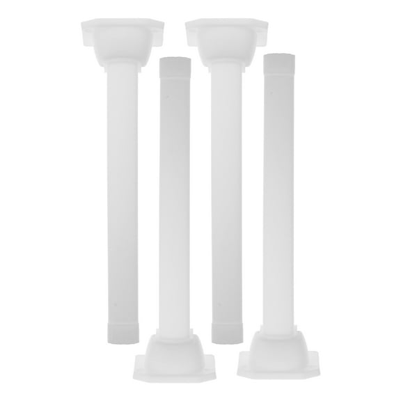 STRANDCHIC 4-Pack White Plastic Folding Desk Leg Brackets, Support Braces, Easy to Install for Furniture and Desks