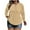 Khaki, variant on Horkkom Plus Size Tops for Women Long Sleeve Lace V Neck Tops Button Loose Casual Tops XXL