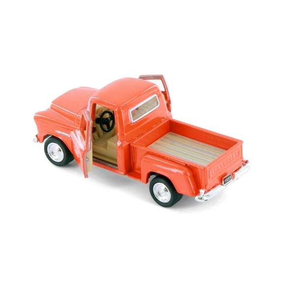 1955 Chevy Stepside Pickup Truck, Orange - Kinsmart 3002D - 1/54 Scale Diecast Model Car