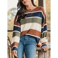 thumbnail image 7 of CUPSHE Women Striped Drop Shoulder Sweater, Size XL, 7 of 7