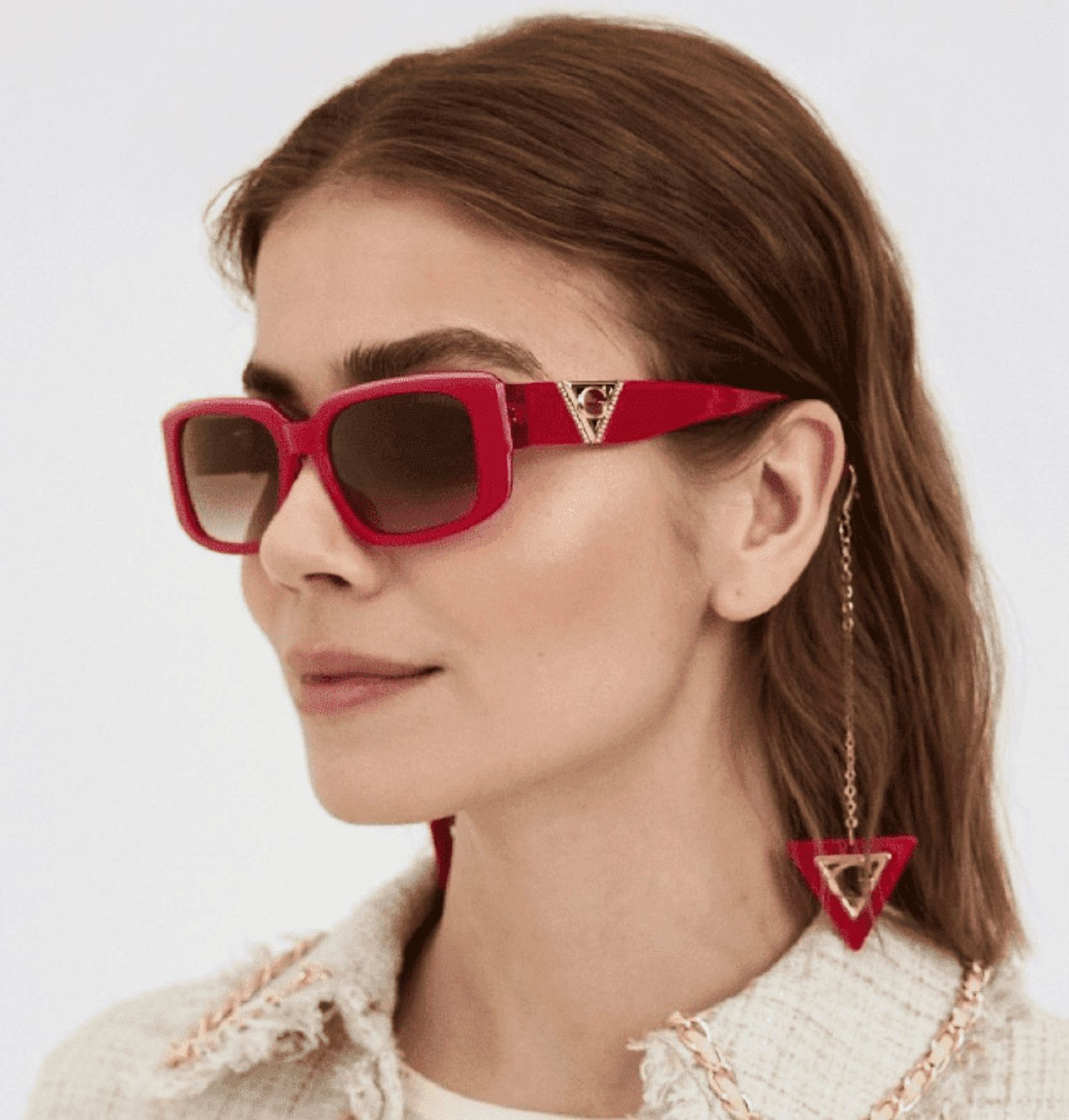 GUESS GU7891-72T-53  Sunglasses Size 53mm 140mm 18 pink shiny Guess Pink Gold Sunglasses Women - GU7891 Luxury Italy  main image 2