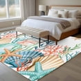 thumbnail image 4 of 5x7 Area Rugs for Living Room, Marine Life Non Slip Area Rugs for Kitchen Bedroom Entryway, Nautical Underwater Coral Shell Starfish Watercolor Washable Carpet Runner Rug Floor Mats for Bedroom, 4 of 8