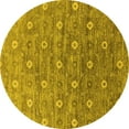 thumbnail image 1 of Ahgly Company Indoor Round Oriental Yellow Industrial Area Rugs, 8' Round, 1 of 4