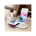 thumbnail image 1 of 1pc Black 4-in-1 15w Wireless Charger Compatible With Iphone, Apple Watch And Airpods Series, 1 of 4
