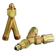 Y Connection, 200 psi, Brass, B-Size (F) to B-Size (M), 9/16 in-18 (F)